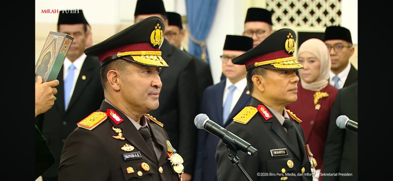 Presiden Prabowo Lantik Kapolri dan Sejumlah Kementerian/Lembaga
